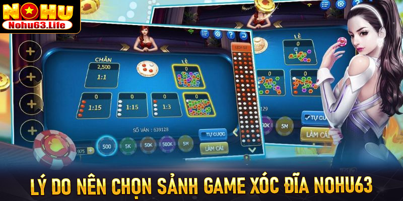 Những lý do anh chị em nên lựa chọn sảnh game xóc đĩa Nohu63